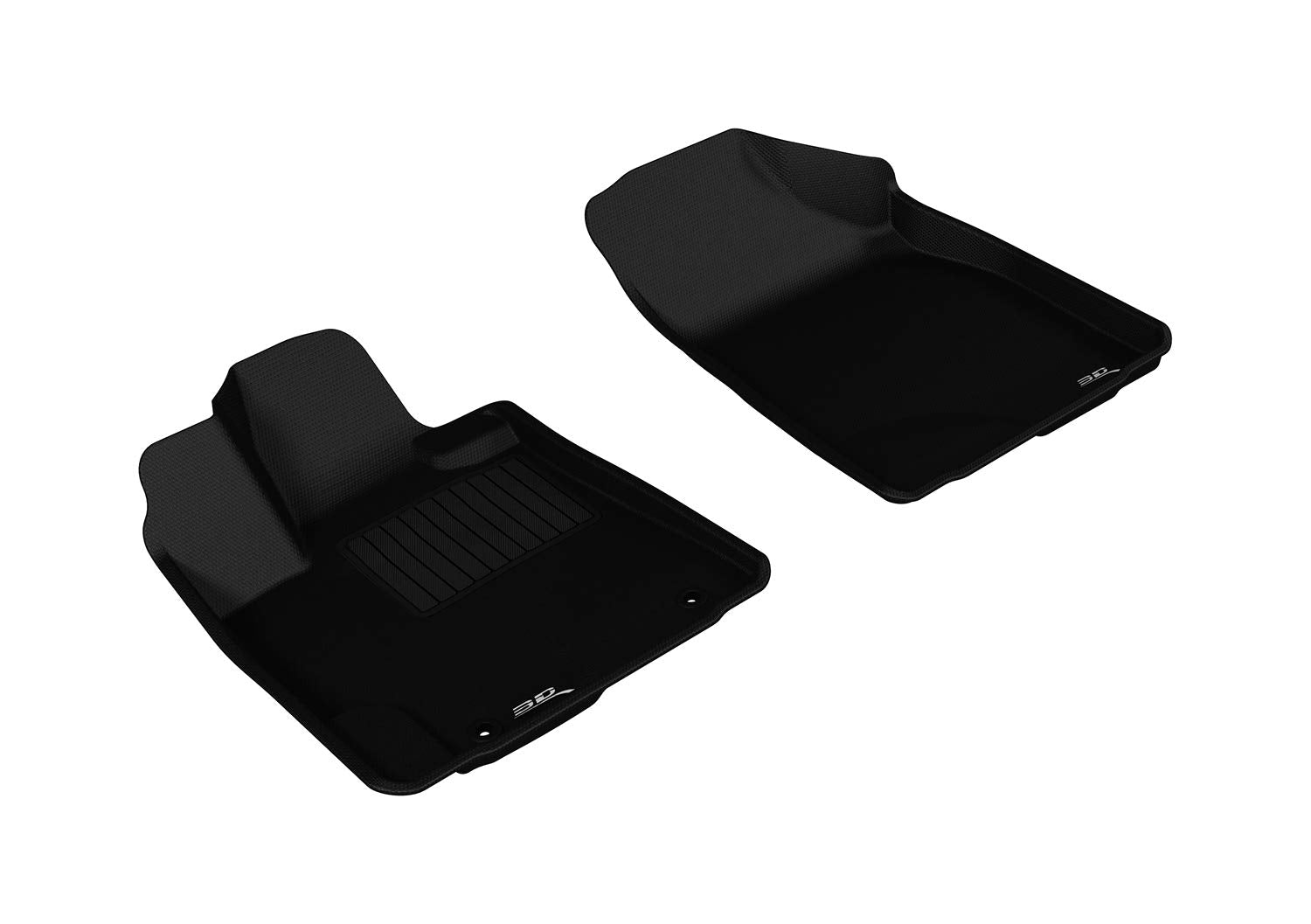3D MAXpider Kagu Custom Fit Floor Mat (Black) Compatible with Toyota Highlander Hybrid 2008-2013 - Front Row