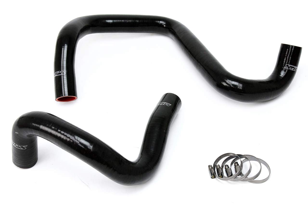 Black HPS 57-1285R-BLK Silicone Radiator Coolant Hose Kit