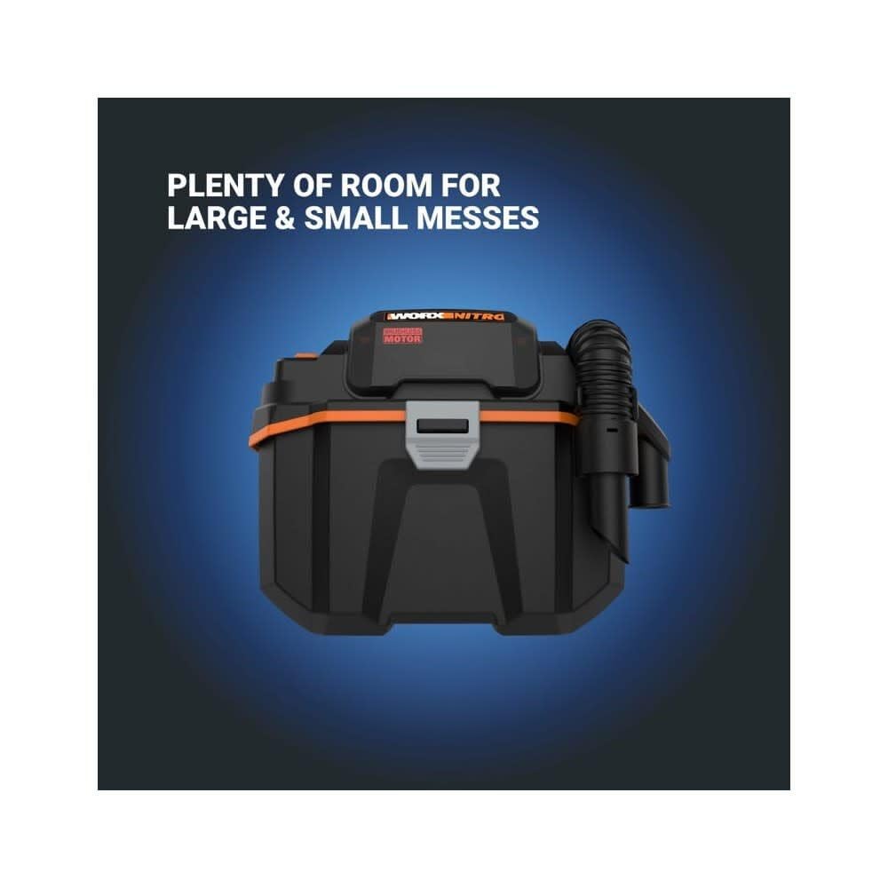 20V WORX 2.1 Gallon Cordless Wet/Dry Vacuum 35.31 Cfm Kit
