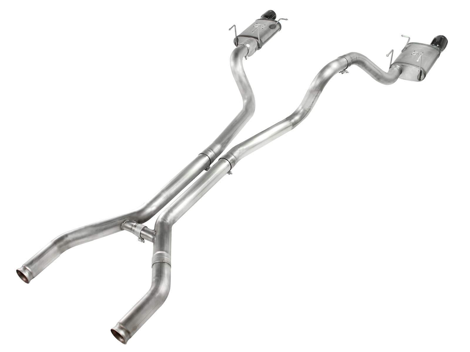 3" aFe (49-43049-B) Cat-Back Exhaust System with Black Tip for Ford Mustang GT Stainless Steel