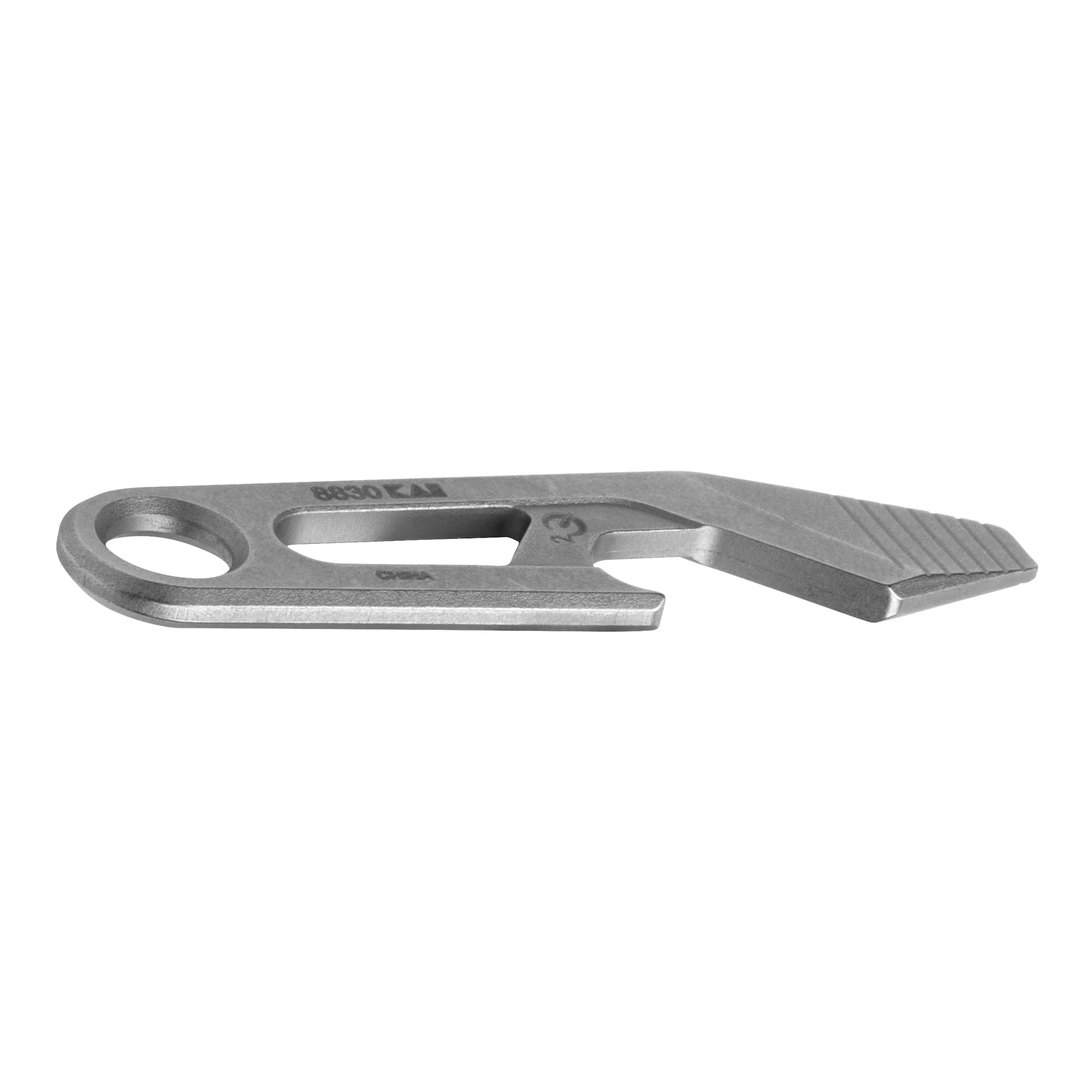 Kershaw Keychain Recap Bottle Opener, Gray Multi Tool with Bottle Opener, Pry Bar, and Flathead Screwdriver Tip, Fits Key Ring, Size of a House Key
