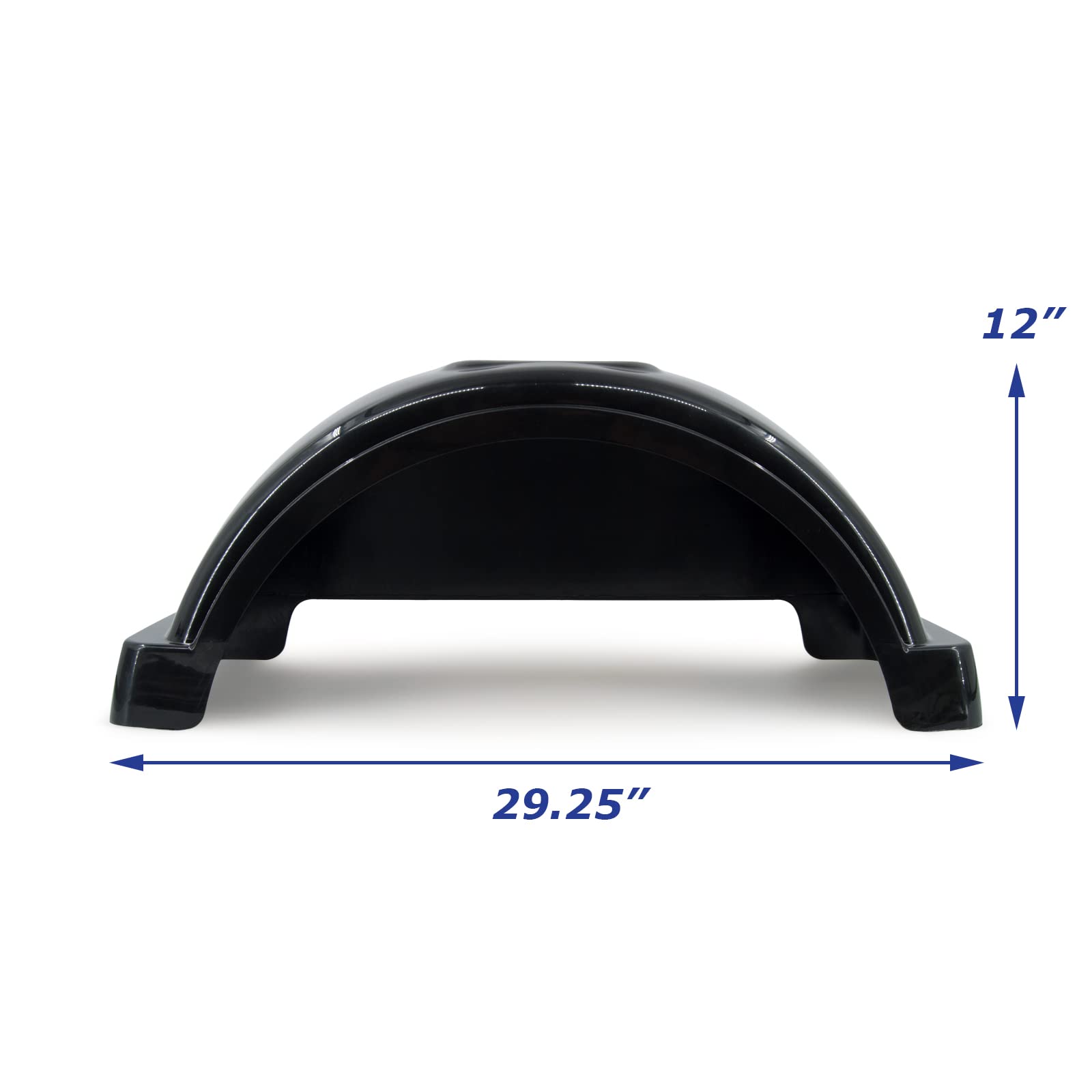 Fulton Plastic Trailer Fenders, 13-Inch Tire Size, Black #008553
