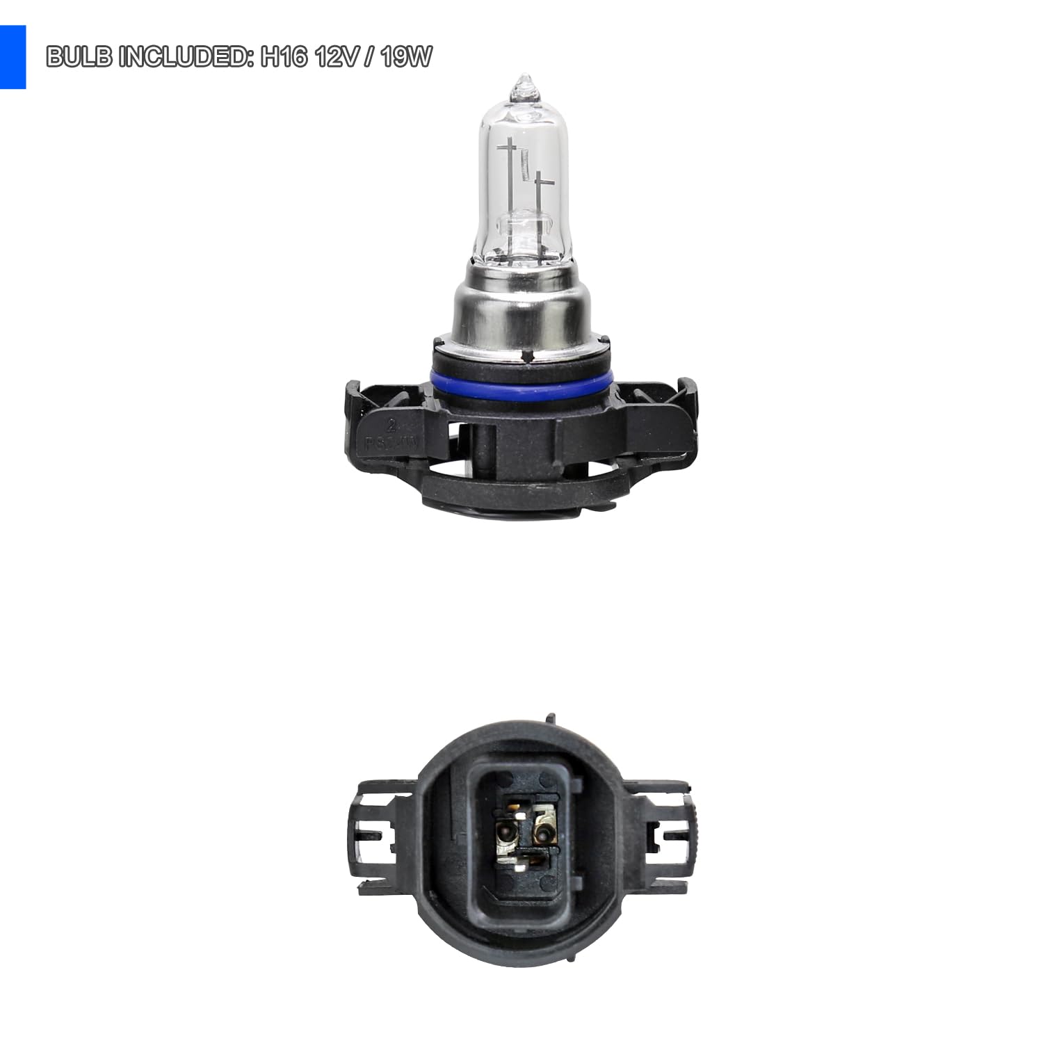 Clear SPEC-D TUNING Bumper Driving Fog Lights + Bulbs + Switch w/Chrome Trim Compatible with 2015-2020 Chevy Tahoe, L+R Pair Assembly