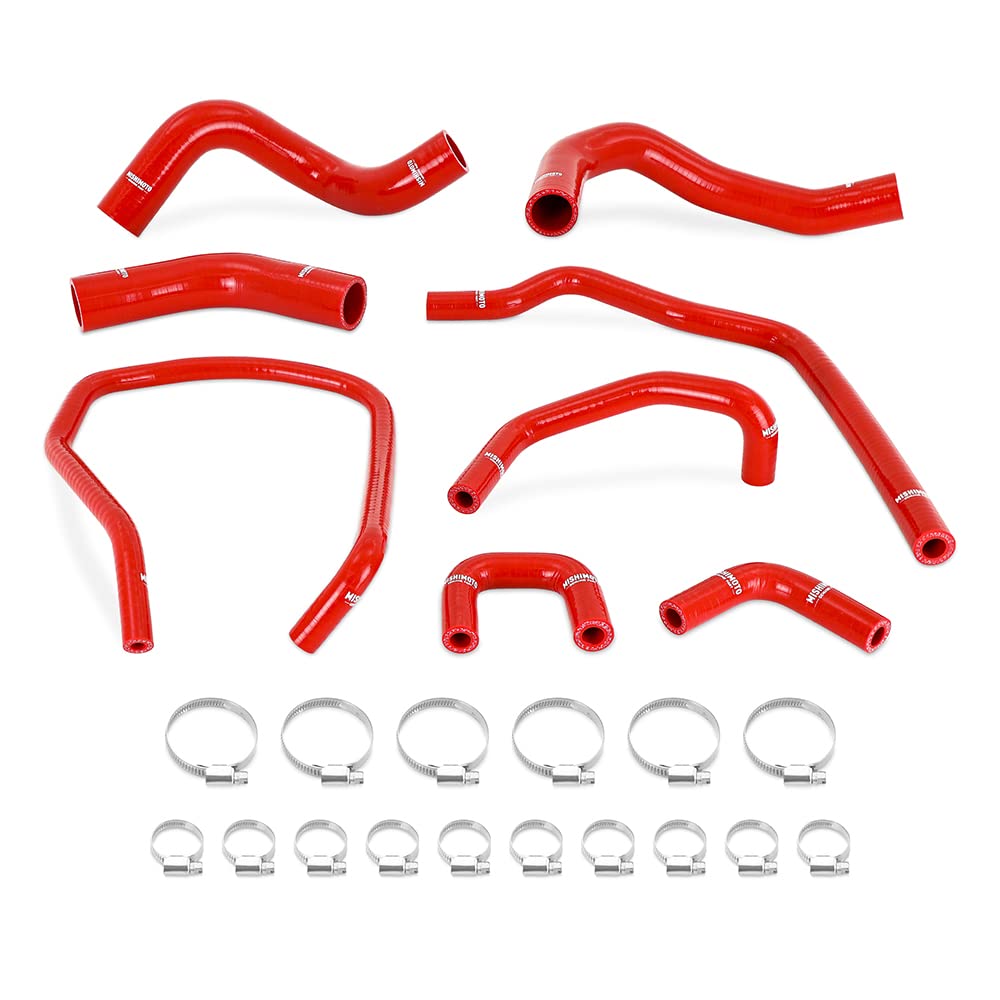 Mishimoto Silicone Radiator & Heater Hose Kit MMHOSE-TTN-04RD, Compatible With Nissan Titan 5.6L 2004-2014, Red