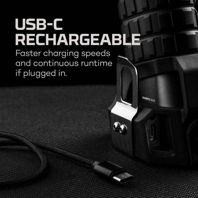 SL25R NEBO Luxtreme 500 lm Black LED Spotlight 18650 Battery