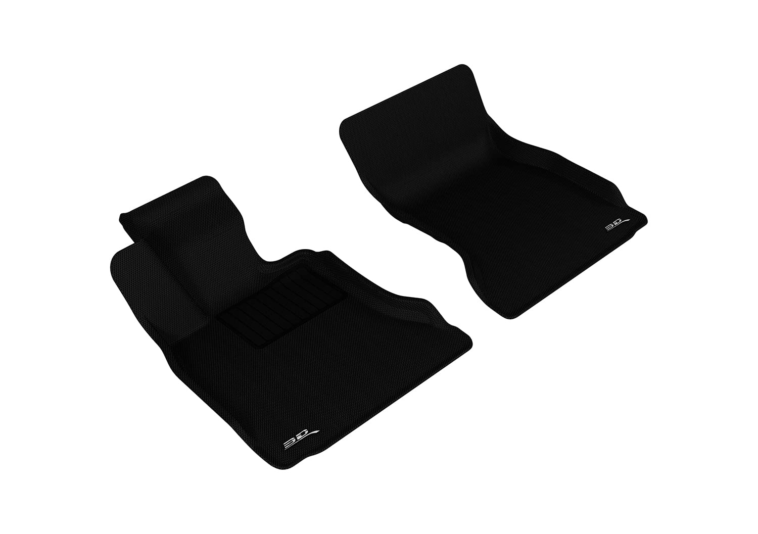3D MAXpider Custom Fit Front Row All-Weather Floor Mat for Select BMW 5 Series (F10) Models - Kagu Rubber (Black)
