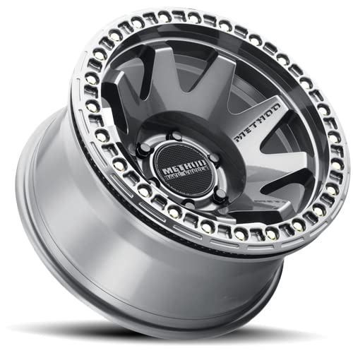 108 Method Race Wheels Titanium Wheel with Gloss (17 x 9. inches /6 x 5 mm, -44 mm Offset)