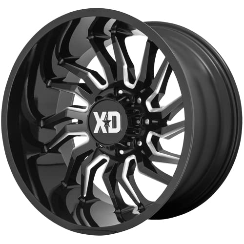 Xd858 Tension Gloss Black Milled Wheel with Alloy Steel XD Wheels (20 x 10. inches /8 x 125 mm, -18 mm Offset)