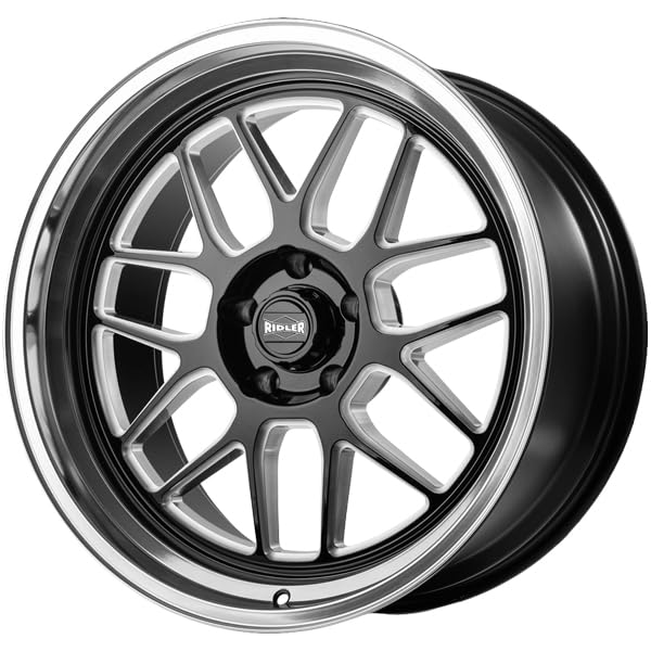 611 RIDLER 611 Gloss Black/Milled with Diamond Cut Lip 18X9.5 5-114.3 0MM 83.82MM