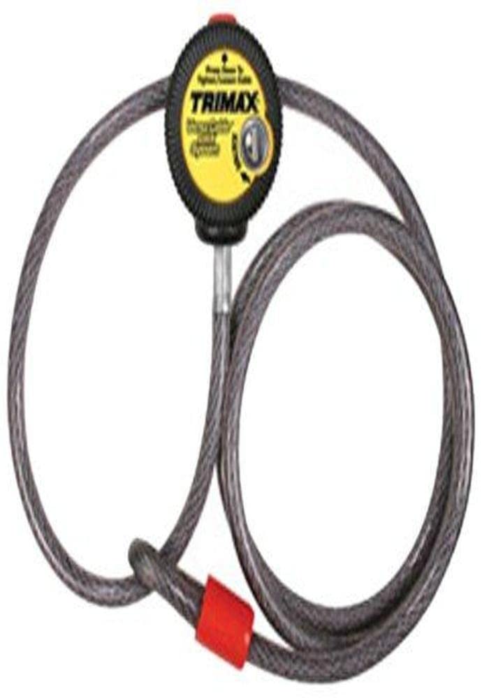 VMAX6 Trimax Multi-Use Versa Cable Lock (6 ft Long x 10mm Cable), Black