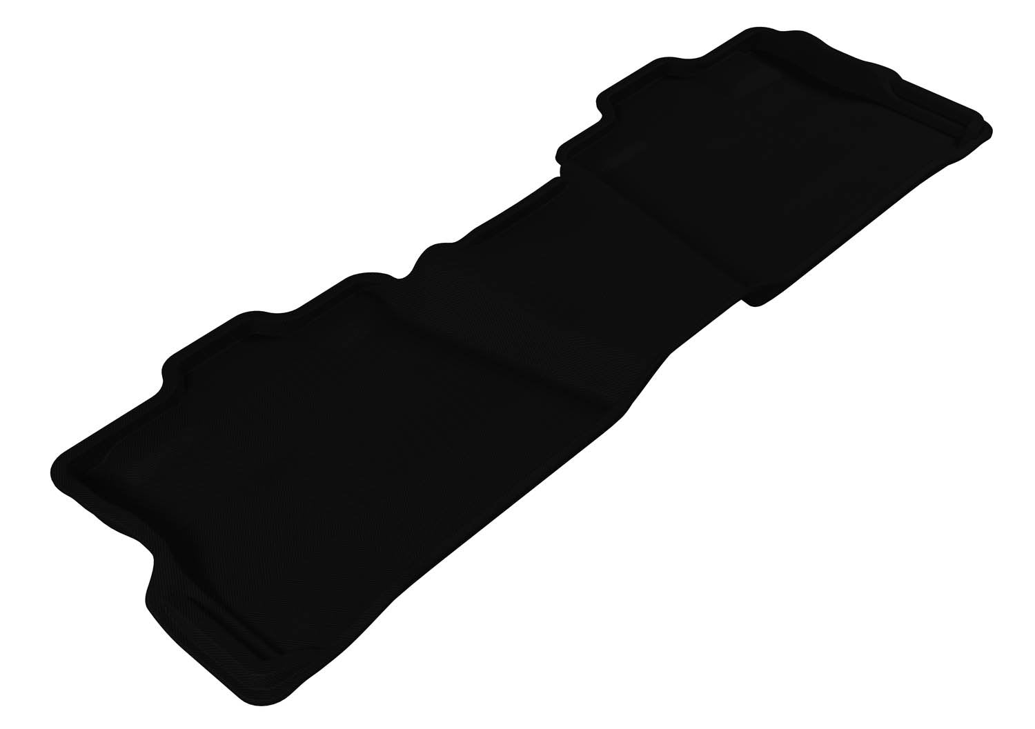 3D MAXpider Kagu Custom Fit Floor Mat (Black) Compatible with Ford Explorer 2006-2010 (w/Bench 2nd Row) - Second Row