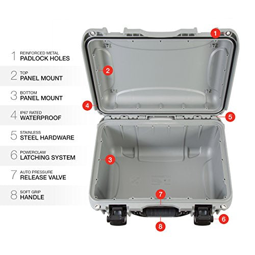 Waterproof Nanuk 918 Hard Carrying Case Empty - Silver