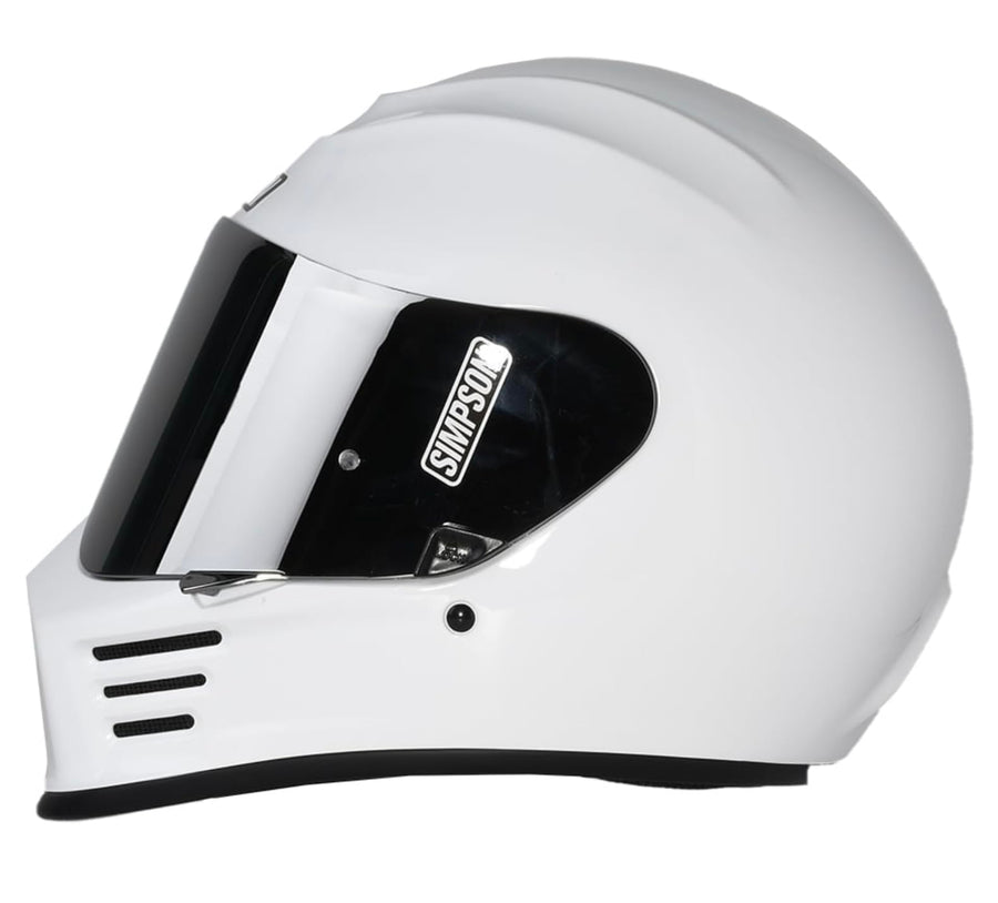 Simpson Speed Bandit Full Face Motorcycle Helmet Size - X-Small - White - Clear Shield Included - Mirror Shield Pictured is Sold Separately