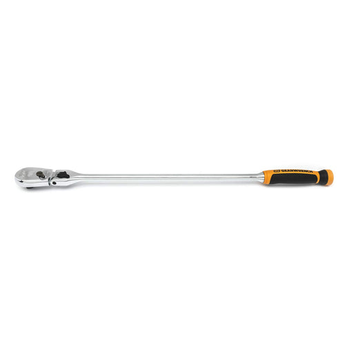 90 Tooth GEARWRENCH 1/2" Drive Dual Material Locking Flex Head Teardrop Ratchet 24" - 81372T, Multi, One Size