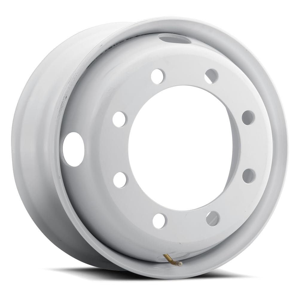 17.5X6.75 ALLIED WHEEL COMPONENTS - 8X275mm Dual +5.6" White HUB Pilot