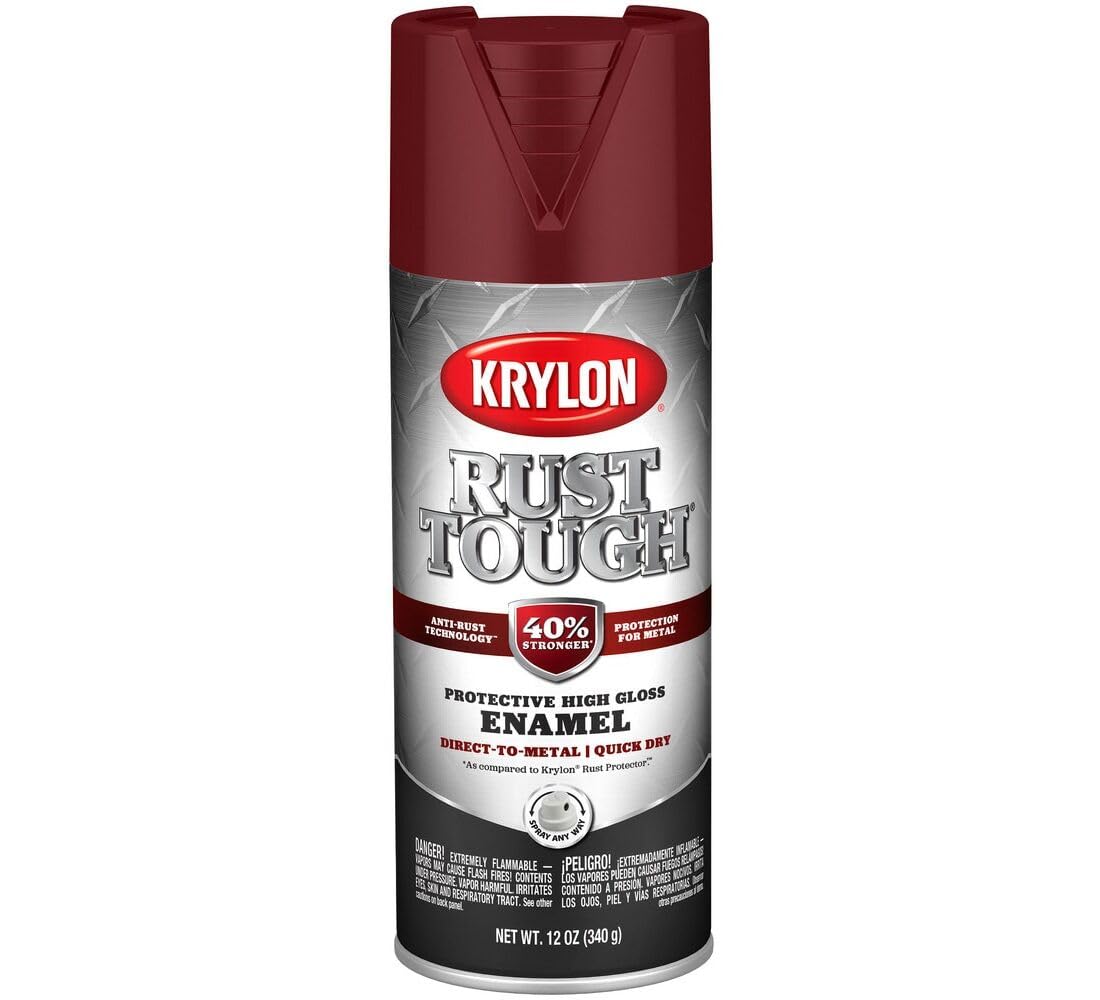 Krylon 'Rust Tough' K09221007 Burgundy Rust Preventive Enamel - 12 oz. Aerosol