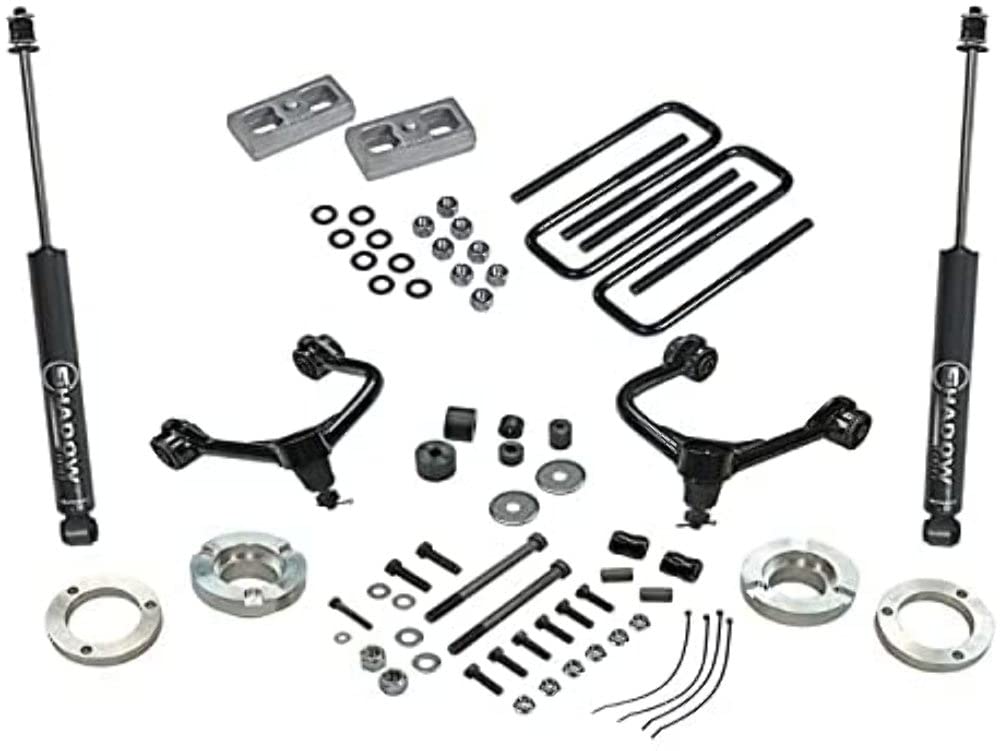 SUPERLIFT SUSPENSION RealTruck 3" Lift Kit for Toyota Tacoma | Complete Lift Kit with Rear Shadow Shocks & Front Upper Control Arms | K1012 | Fits 2005-2023 Toyota Tacoma (Will Not fit TRD Pro Models)