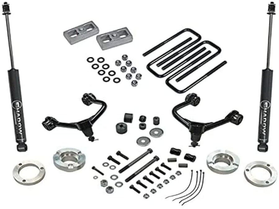 SUPERLIFT SUSPENSION RealTruck 3" Lift Kit for Toyota Tacoma | Complete Lift Kit with Rear Shadow Shocks & Front Upper Control Arms | K1012 | Fits 2005-2023 Toyota Tacoma (Will Not fit TRD Pro Models)