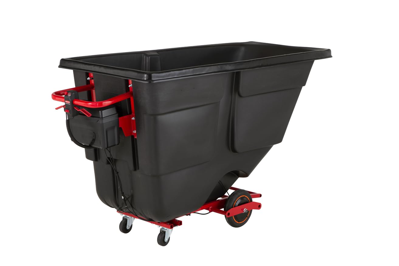 Motorized Rubbermaid Commercial Products Rotomolded Tilt Truck, 1.0 Cu. Yd.