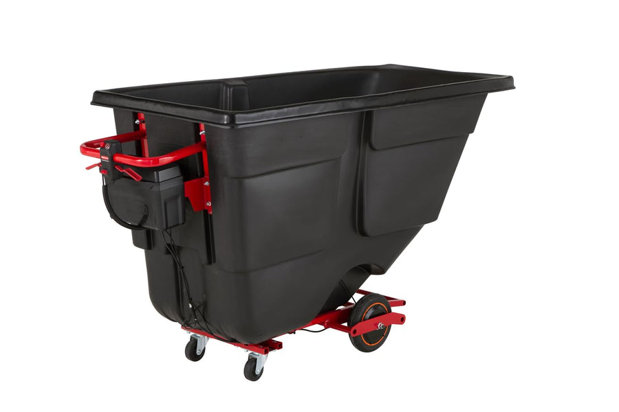 Motorized Rubbermaid Commercial Products Rotomolded Tilt Truck, 1.0 Cu. Yd.