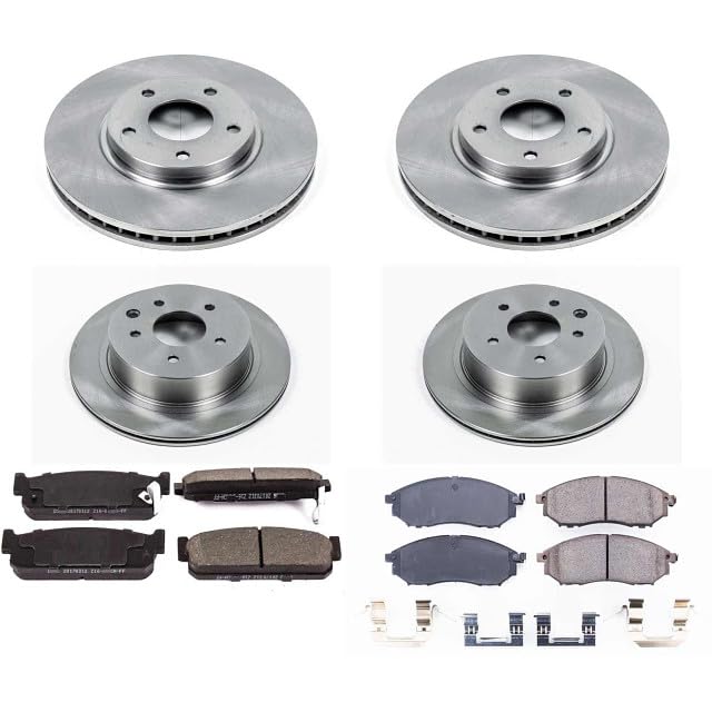 Power Stop Autospecialty KOE4313 Front and Rear Replacement Brake Kit-OE Brake Rotors & Ceramic Brake Pads For INFINITI M45 2003-2004, INFINITI Q45 2002-2006 [Model Specific]