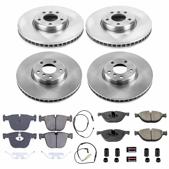 Power Stop KOE6421 Replacement Brake Kit-OE Brake Rotors & Ceramic Brake Pads For BMW ActiveHybrid 7 Front and Rear 2013-2015 [Model Specific]
