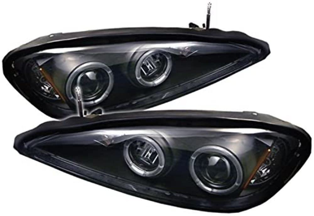 LED Halo Spyder Auto Projector Headlights Black/Clear 5011640