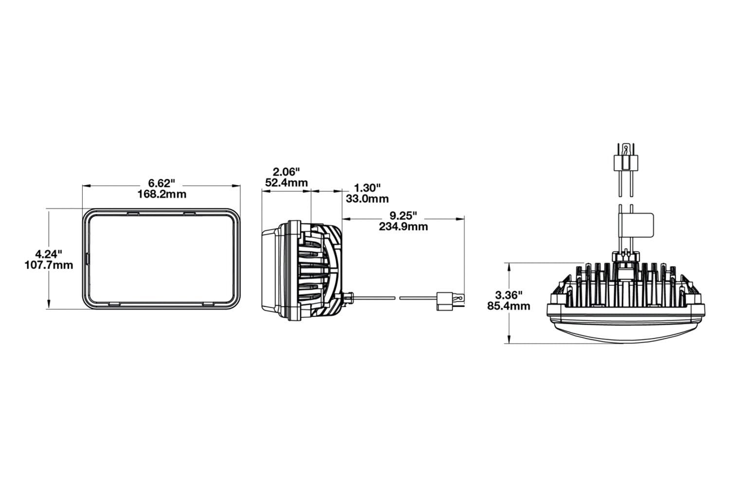 JW Speaker 8800H Ev2 12/24V Lb. SAE/Ece HTD Black - 552651 J.W.