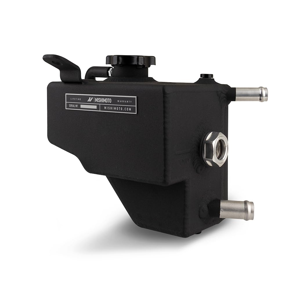 Mishimoto Coolant Expansion Tank, Aluminum Compatible with Toyota GR Corolla 2023+, Micro-Wrinkle Black