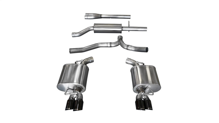 Performance CORSA 14474BLK Exhaust Tip (11-14 Dodge Charger SXT 2.5in Sport Cat-Back Dual Rear Exit w/Twin 3.0in Black)