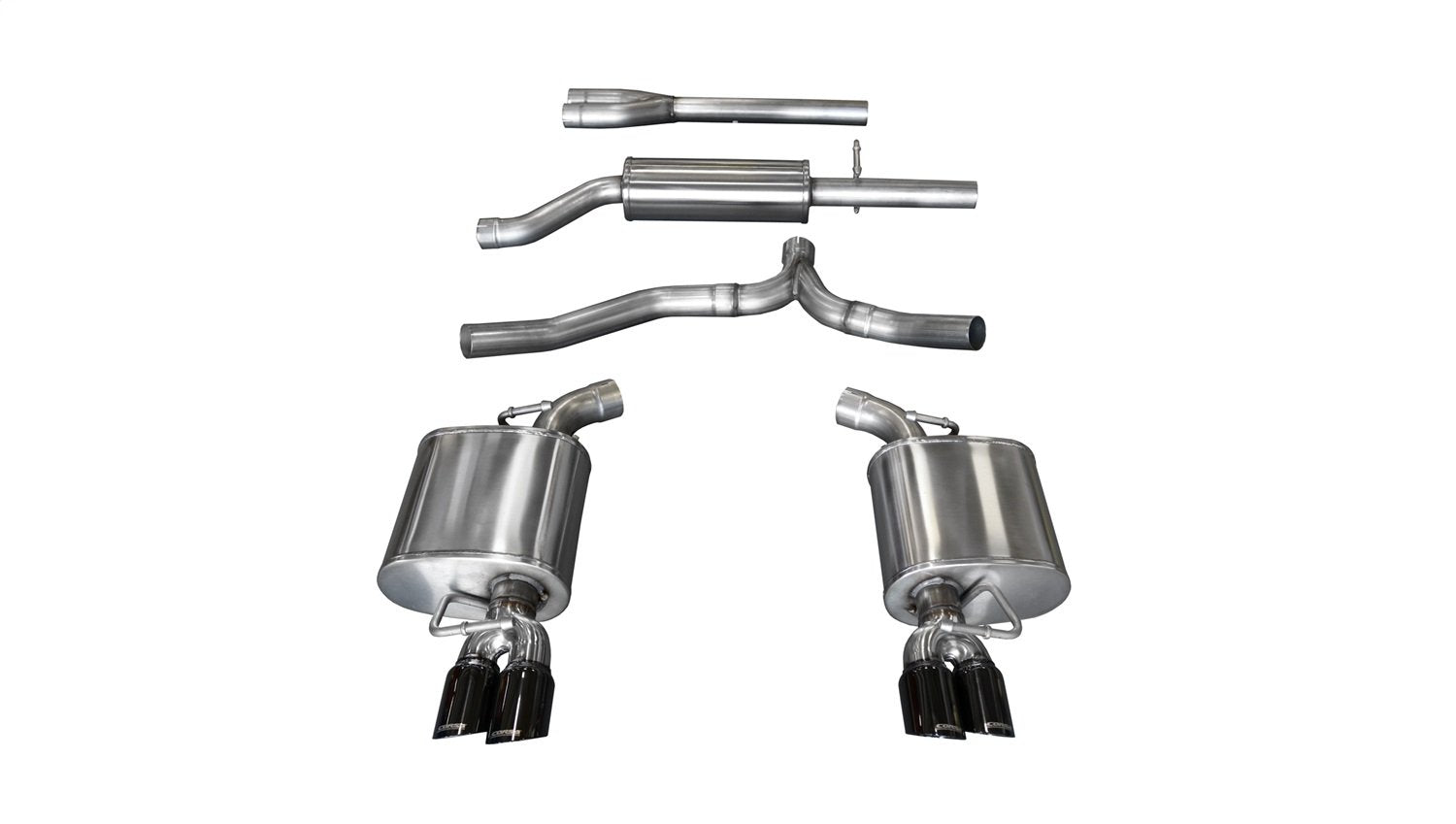 Performance CORSA 14474BLK Exhaust Tip (11-14 Dodge Charger SXT 2.5in Sport Cat-Back Dual Rear Exit w/Twin 3.0in Black)
