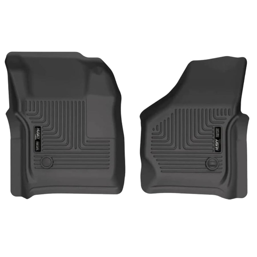 Weatherbeater Husky Liners Floor Mats | Fits 1999-2007 Ford F-250/F-350 (All Cab Sizes) Without Manual Shifter | Front Row, 2-pc Black - 13481
