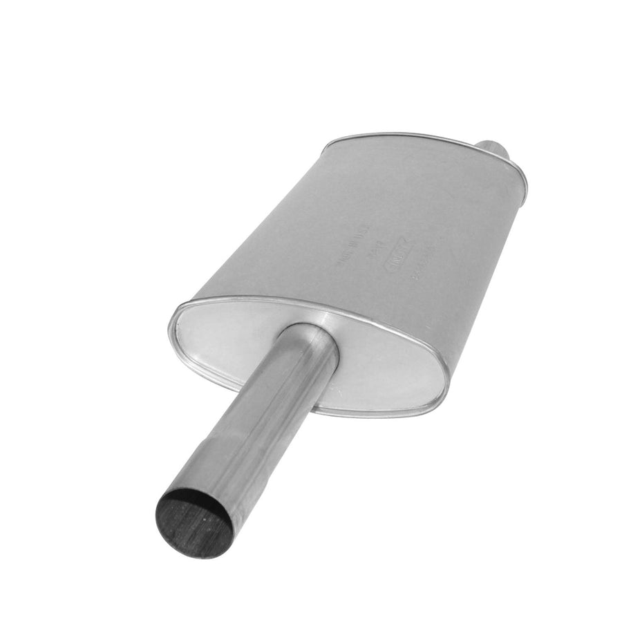 700479 nobrandname Muffler - MSL Maximum Oval Body - H4.5" X W11" X L21" 36" OAL 2.5" ID / 2.25" ID Config. C/O Muffler - MSL Maximum