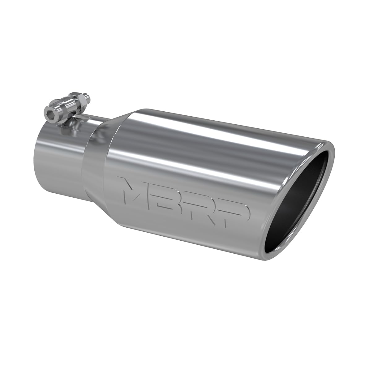 T304 MBRP Angled Rolled End Tip, 4" O.D., 2 3/4" Inlet, 10" Length