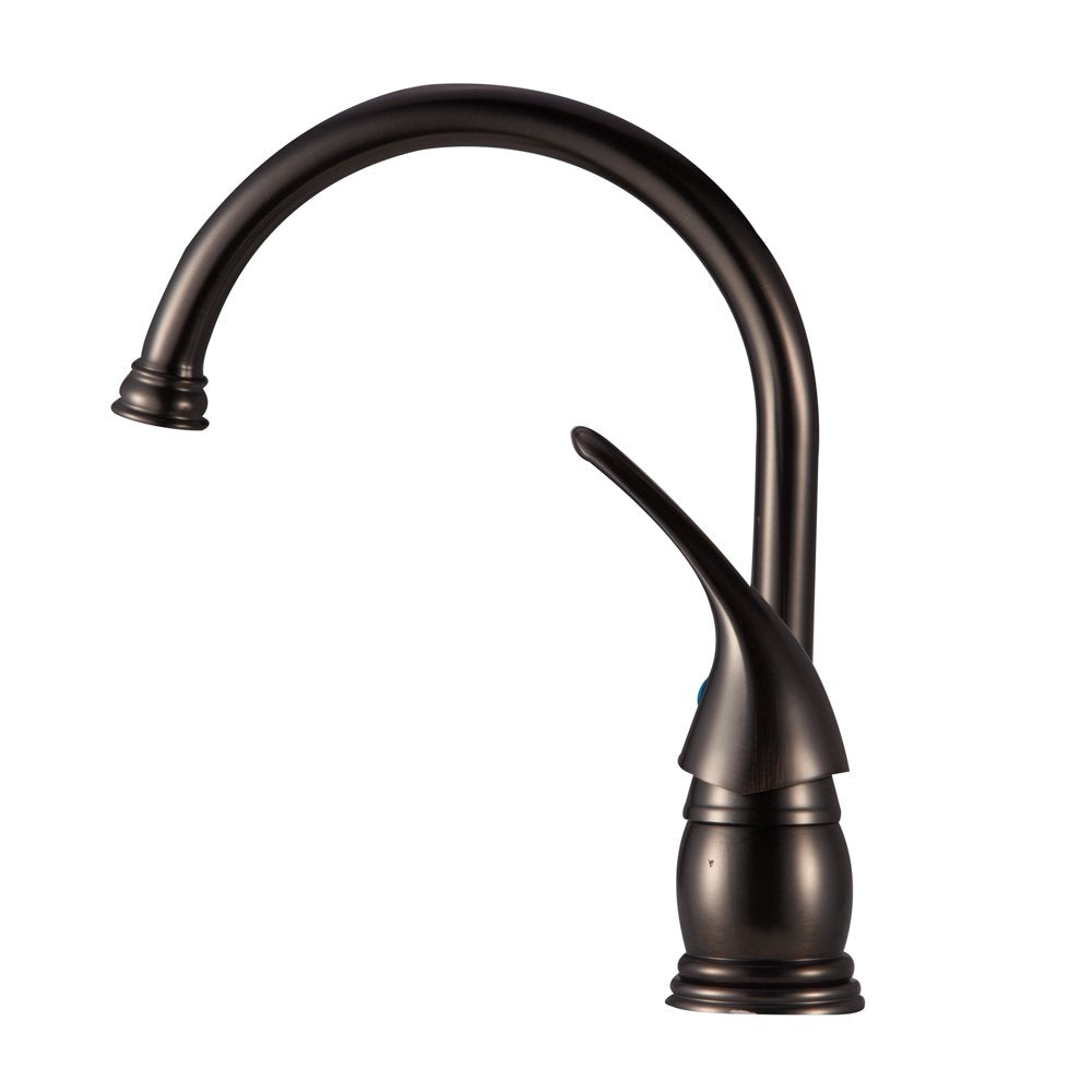 Dura Faucet RV Gooseneck Kitchen Sink Faucet DF-NMK301-VB with Matching Side Sprayer (Venetian Bronze)
