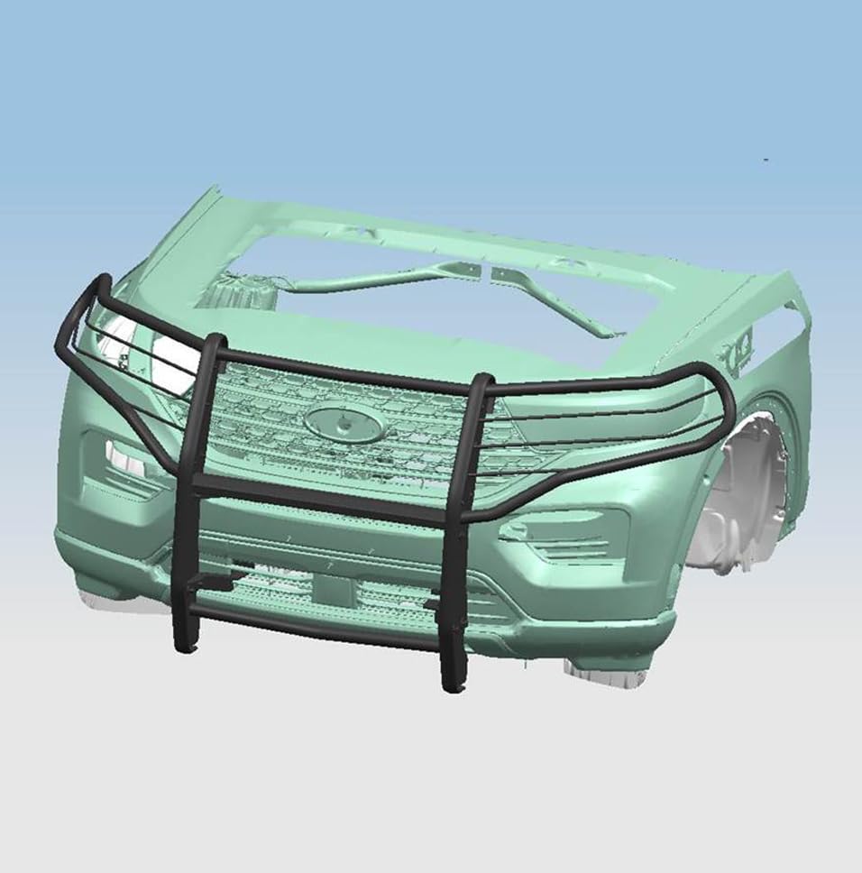 Bumper Guard Black Horse Grille brush Modular Compatible with 2020-2024 Ford Explorer-17FJ31MA