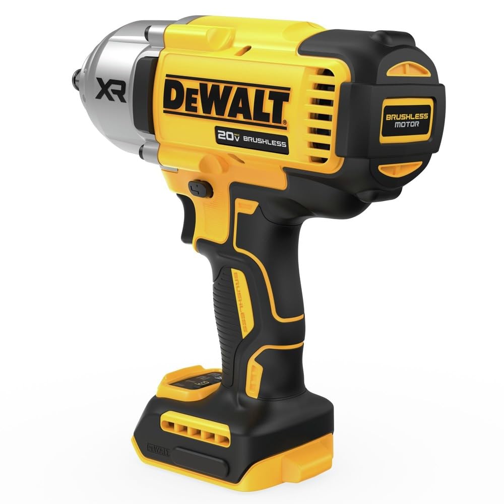 20V MAX DEWALT Cordless Impact Wrench, 1/2 Impact Gun, 4-Speed High Torque with Hog Ring Anvil and LED Light, Brushless Motor, Precision Wrench, Tool Only (DCF900B)