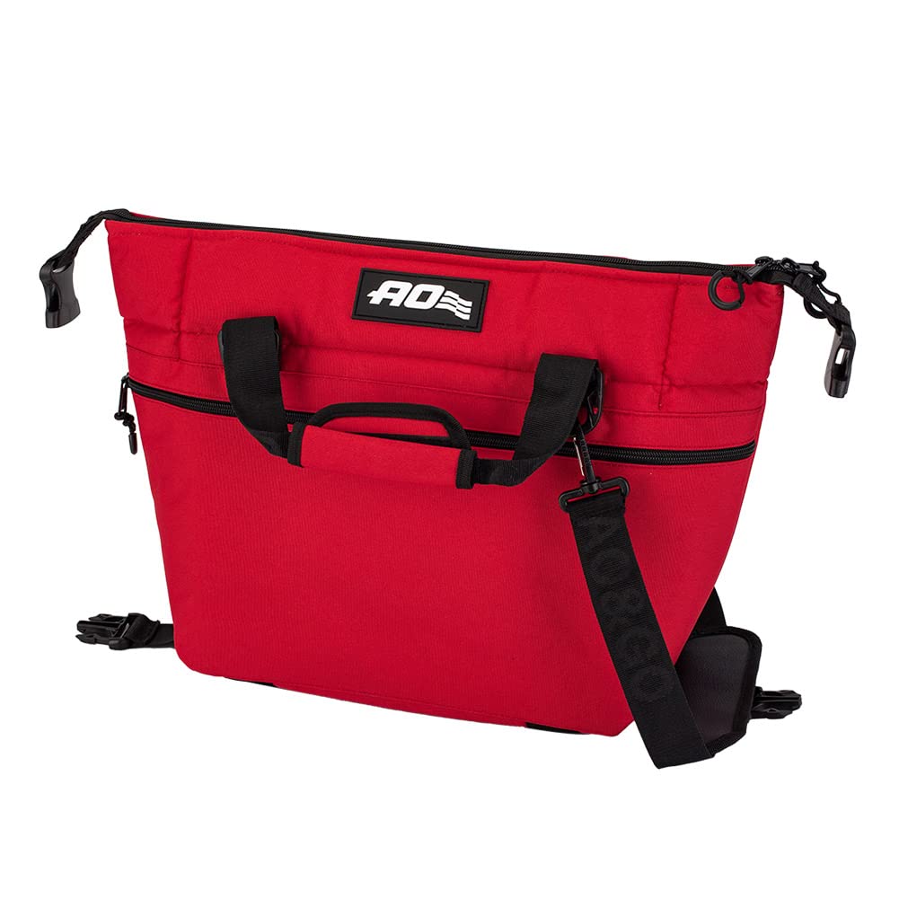 AO12RD AO Coolers 12 Pack Canvas Soft Cooler Bag, 12 Pack CANVAS RED Soft Cooler Bag, Outdoor