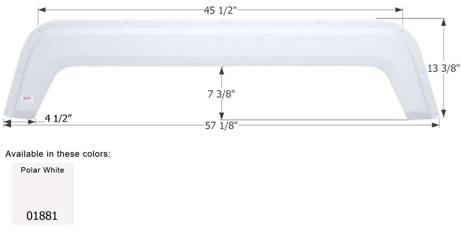 Fender Skirt ICON, Tandem, Fleetwood, FS1881, Polar White