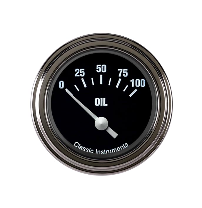Hot Rod Classic Instruments HR81SLC 2 1/8" Oil Pressure Gauge