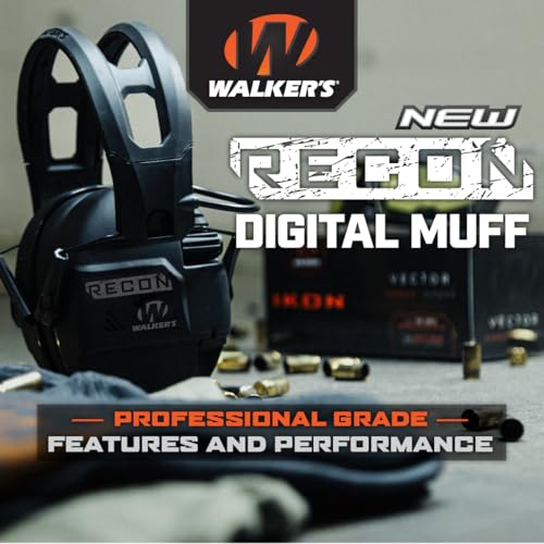 Walker's Hybrid Comms Recon Walkie-Talkie| Bluetooth GPRS Wireless 3-Mile Distance Range Shooting Outdoor Communicator for Recon Shooting Muffs, 3 AAA Batteries Included