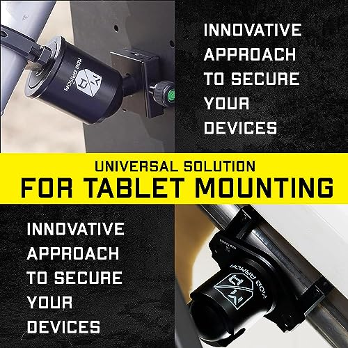 Mob Armor Grip Maxx Combo Direct Mount - Rugged Tablet Holder with Quick Detach System, Adjustable Swivel Ball Head, and Dual Installation Options for Cars, Workspaces, and More