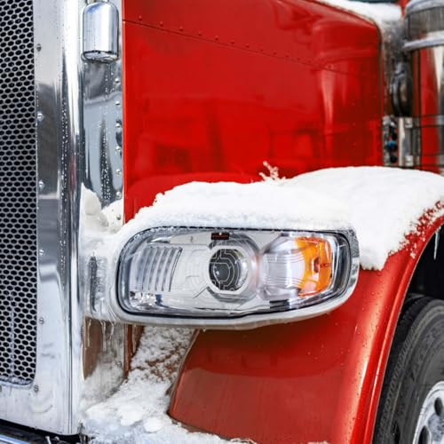 JW Speaker Heated Model 9600 LED Headlight for Peterbilt 388, 389, 567 & 589, Chrome, Wiring Harness Sold Separately (Left)