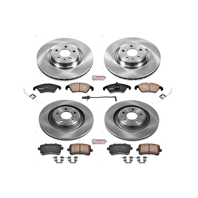Power Stop KOE6157 Replacement Brake Kit-OE Front and Rear Brake Rotors & Ceramic Pads For Audi S4 2010-2011, Audi S5 2008-2011 [Model Specific]