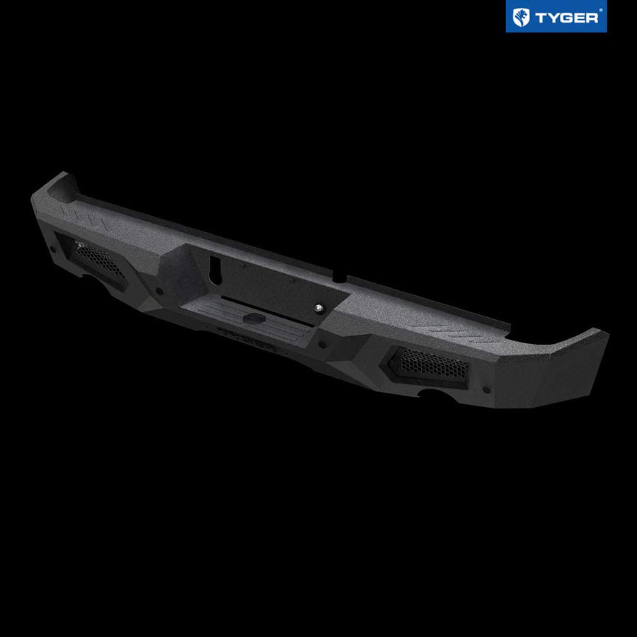 TYGER FURY Rear Bumper Assembly Textured Black Tyger Auto Compatible with 2009-2018 Dodge Ram 1500 (Including 2019-2023 Classic)
