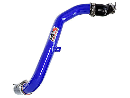 HPS Performance Intercooler Blue Charge Hot Pipe Compatible for 2013-2017 Hyundai Veloster 1.6L Turbo, 17-106BL
