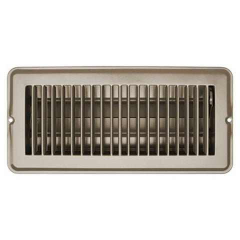 H874 RV Designer Metal Floor Register with Damper, 10 inch x 4 inch, Tan, Interior Hardware