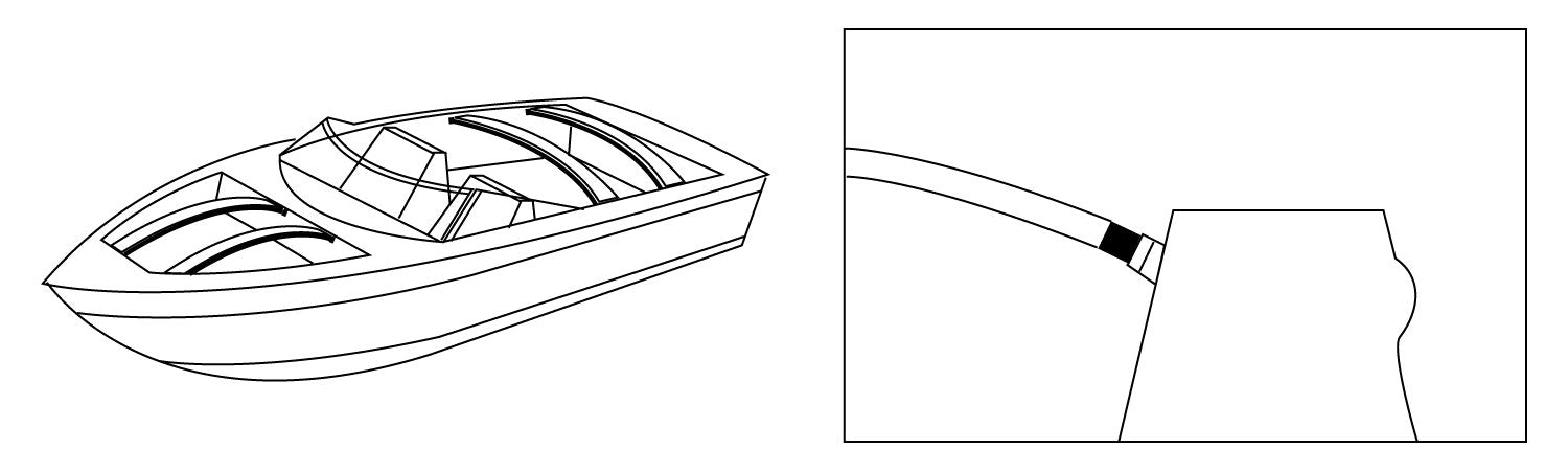Fiberglass Boat Support Cover Bow, Orange (84" x 1-1/4" x 3/16")