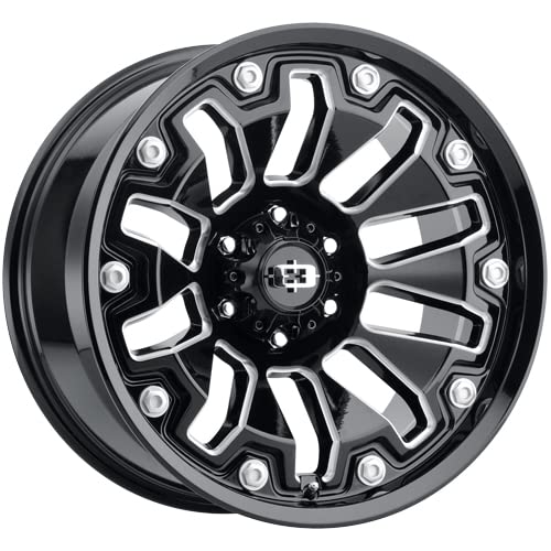 362 Armor Vision 18x9 5x5" +12mm Black/Milled Wheel Rim 18" Inch