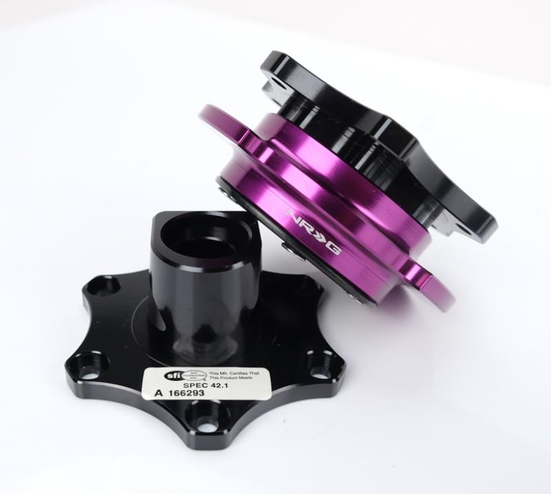 Quick Release NRG SFI SPEC 42.1 - Shiny Black Body / Shiny Purple Ring